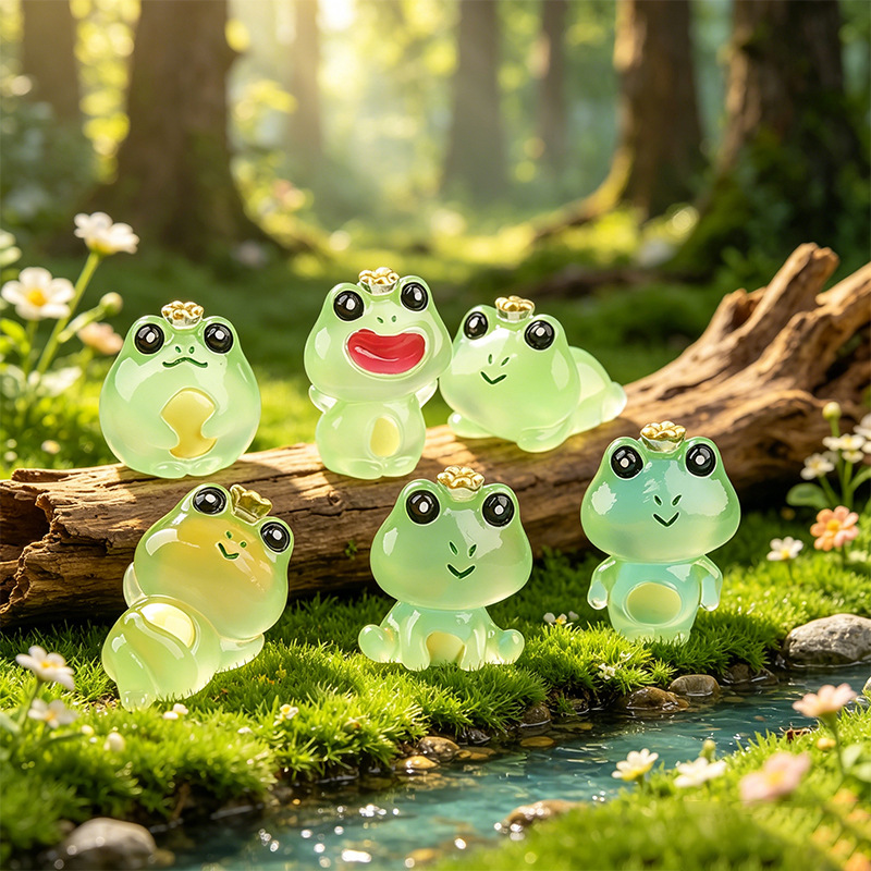 Green Glow In Dark Resin Frog