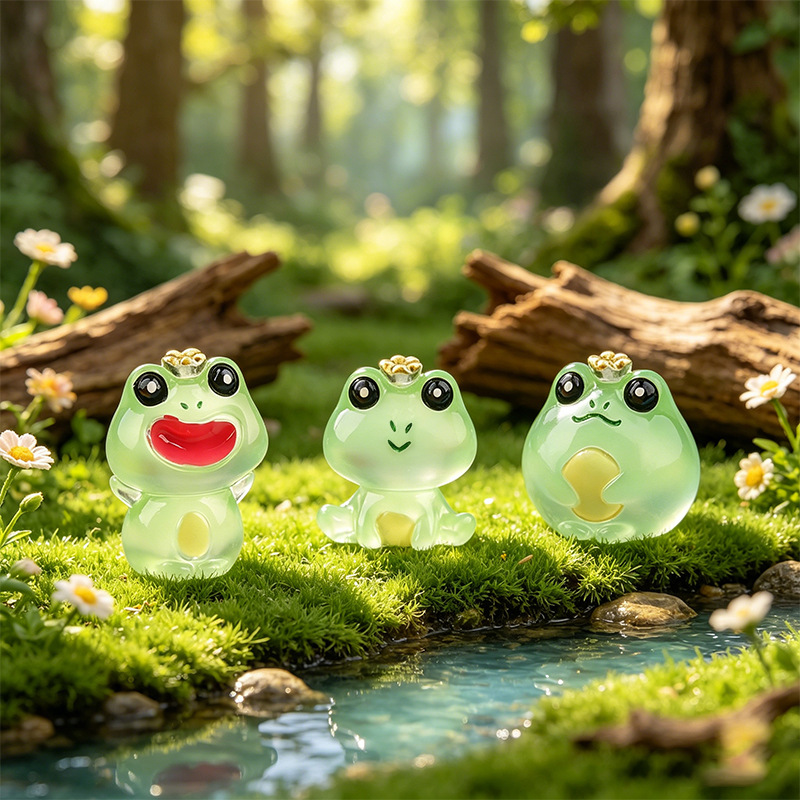 Green Glow In Dark Resin Frog
