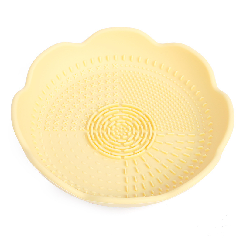 Caja de silicona para puff, a prueba de polvo, transpirable, portátil, organizador de cosméticos